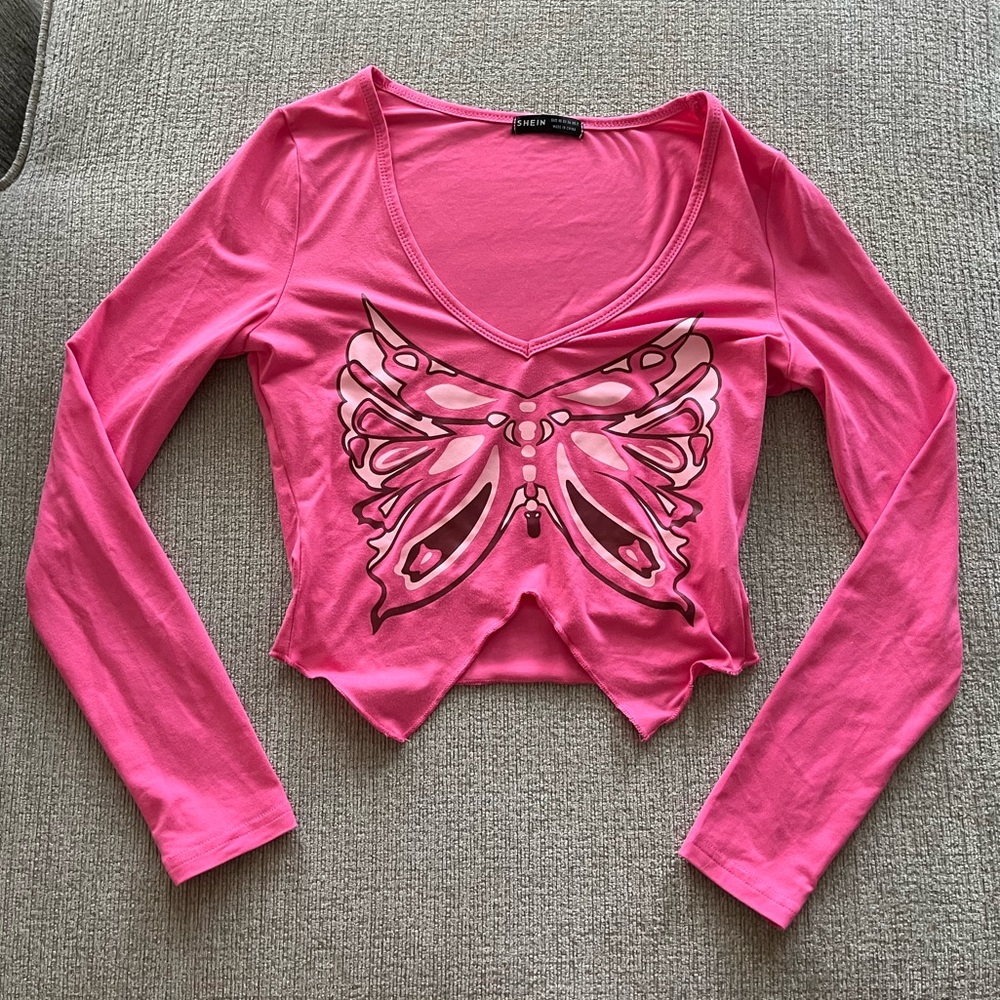 Pink y2k crop top size XS
